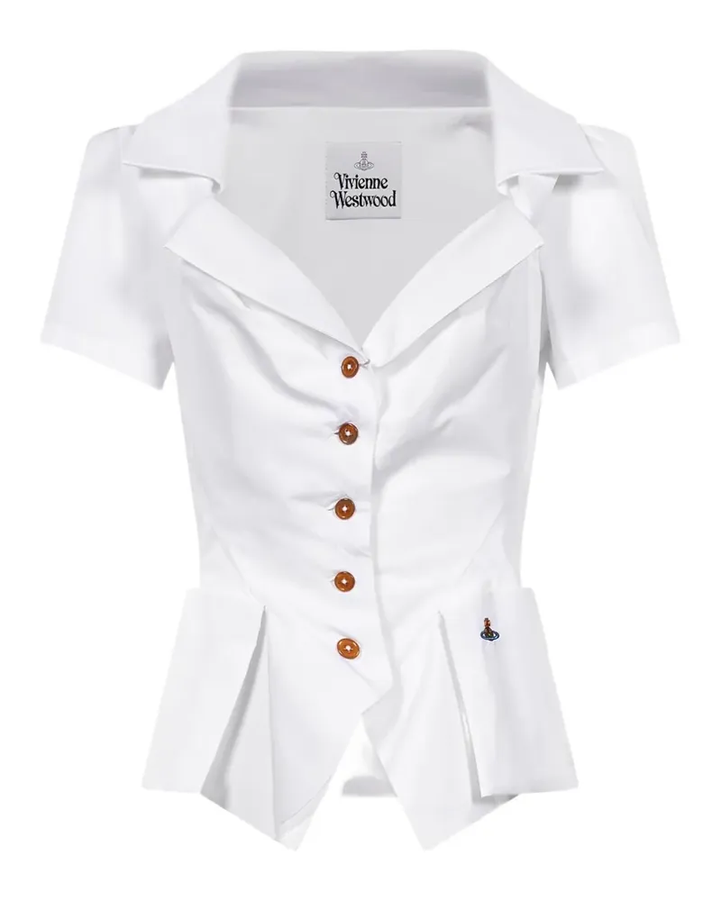Vivienne Westwood peplum short-sleeve shirt - Weiß Weiß