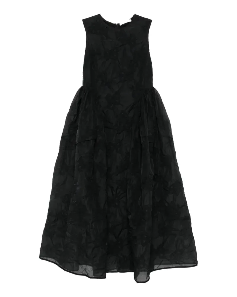 Cecilie Bahnsen sleeveless midi dress - Schwarz Schwarz