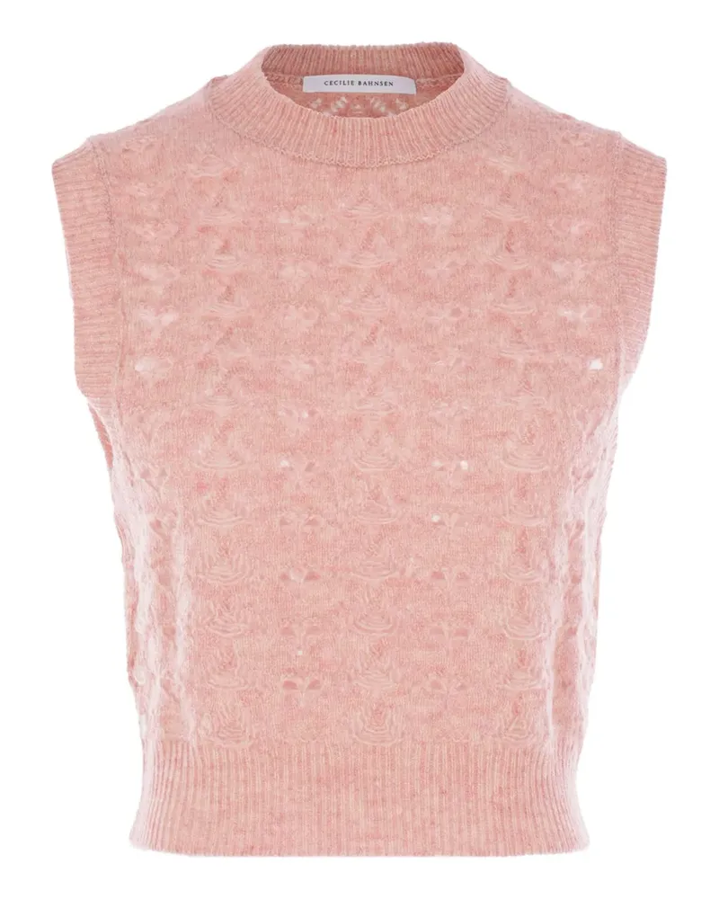 Cecilie Bahnsen Pullover mit Lochstrickmuster - Rosa Rosa
