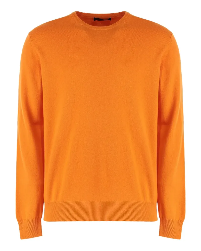 MOORER Pullover mit rundem Ausschnitt - Orange Orange
