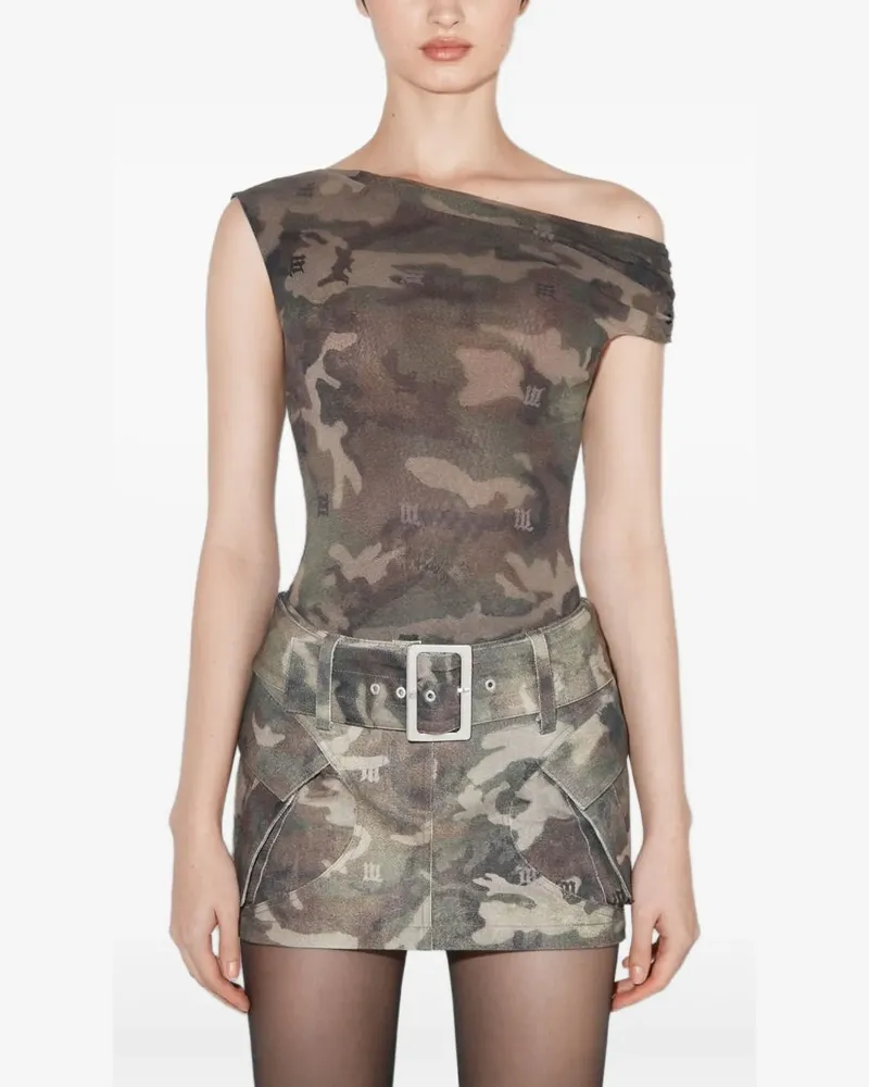 MISBHV asymmetric mesh t-shirt - Grün Grün