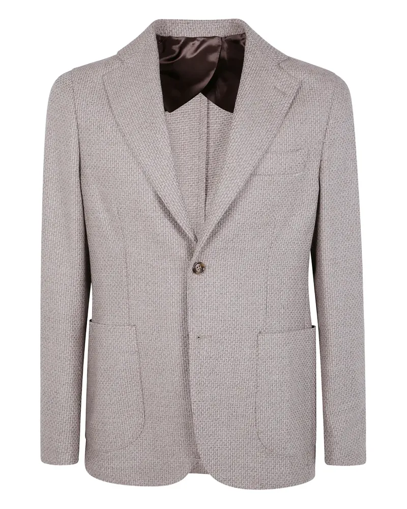 BARBA Bactive Mono textured blazer - Nude Nude