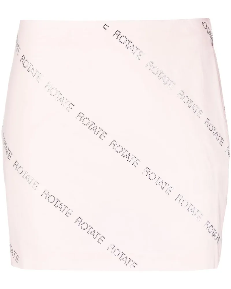 ROTATE Birger Christensen Schmaler Minirock mit Strass - Rosa Rosa