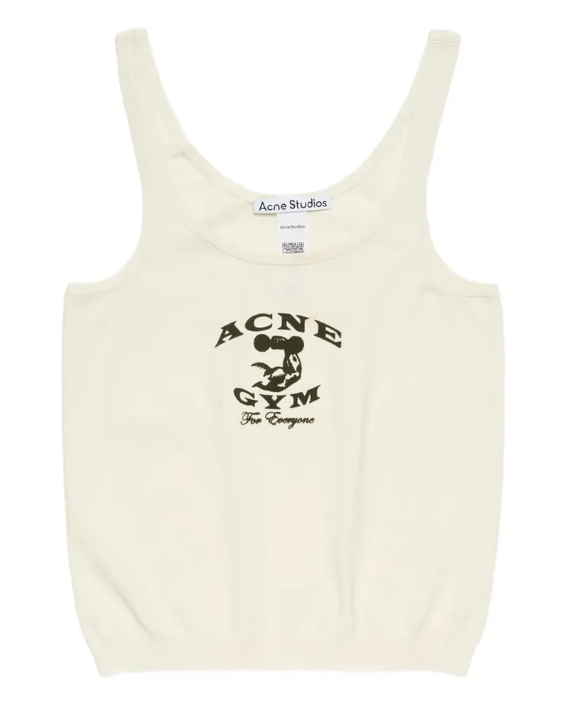 Acne Studios Tanktop mit Gym-Print - Nude Nude