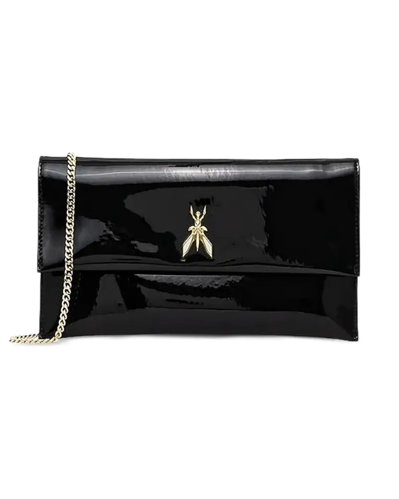 Patrizia Pepe Essential Clutch mit Logo-Detail - Schwarz Schwarz