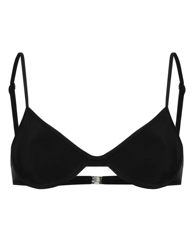 Totême Bikinioberteil mit Bügel-Print - Schwarz Schwarz