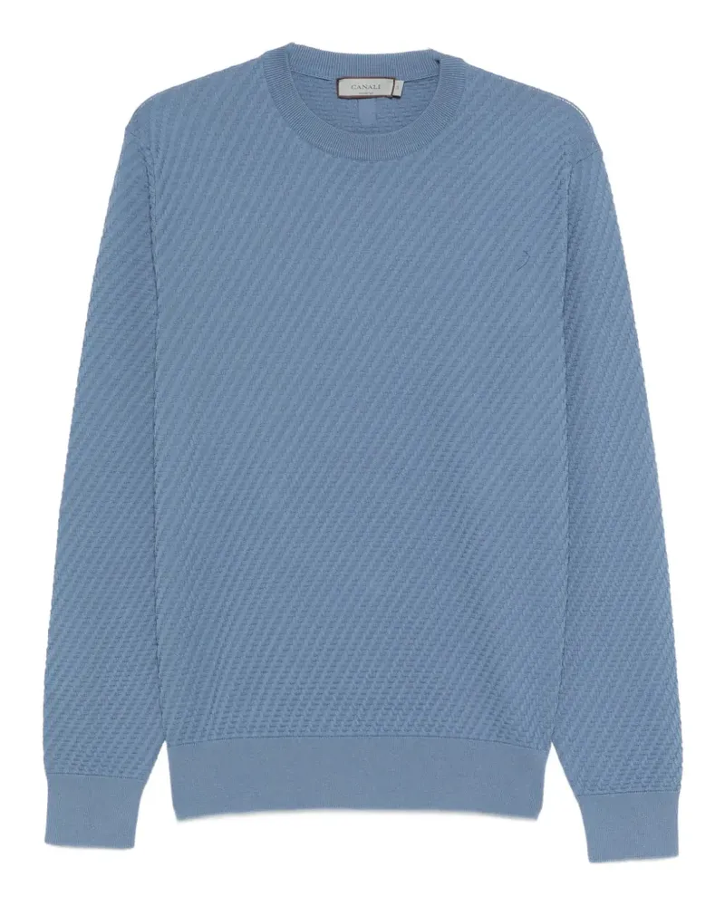 Canali textured sweater - Blau Blau