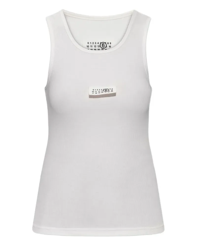 Maison Margiela cotton tank top - Weiß Weiß
