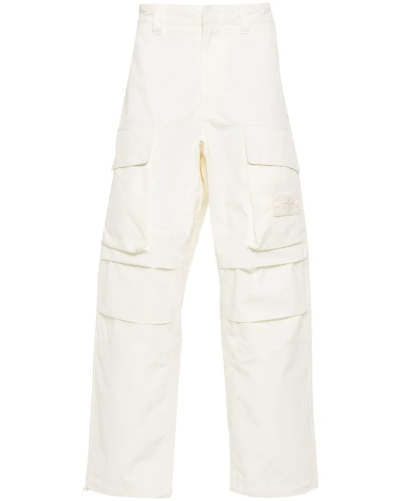 Stone Island Hose mit Kompass-Patch - Weiß Weiß