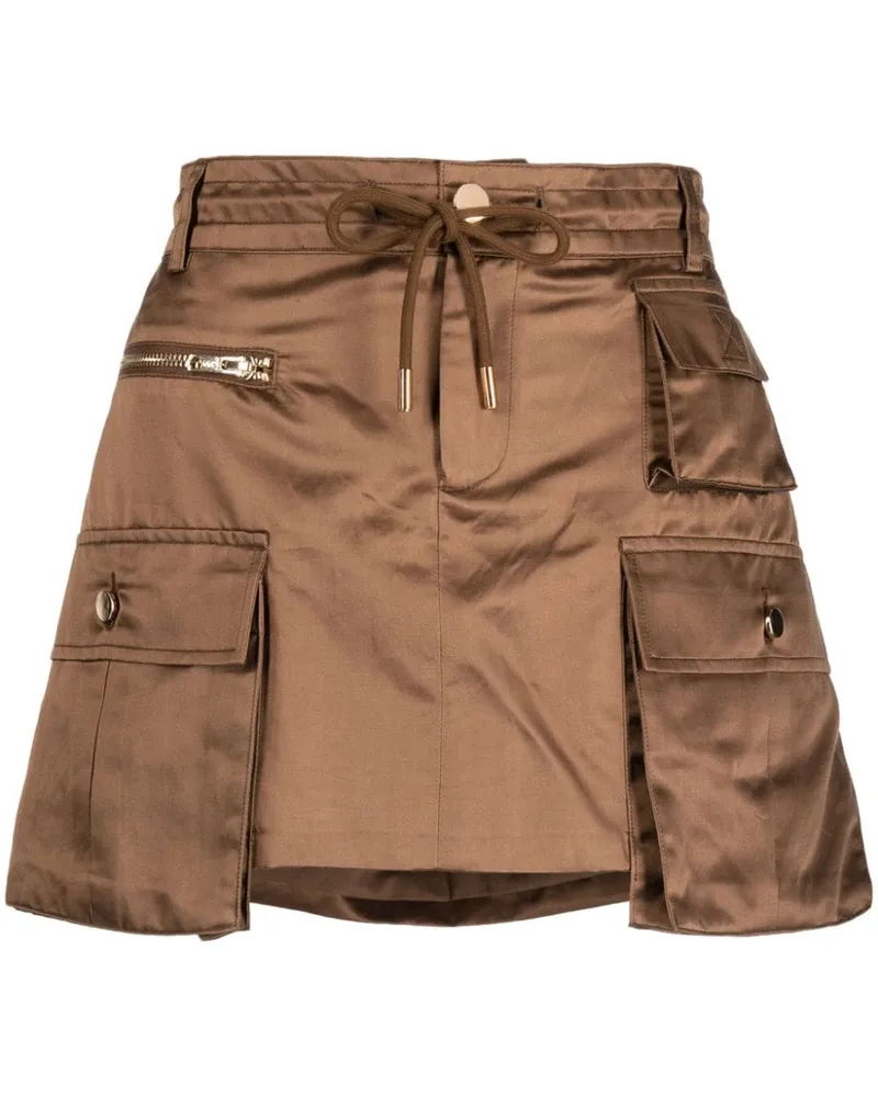 Cynthia Rowley Minirock aus Satin - Braun Braun