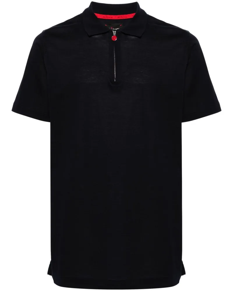 Kiton Pikee-Poloshirt - Blau Blau