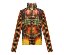 Oberteil aus Mesh - Gelb