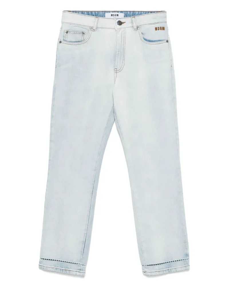MSGM Jeans mit Logo-Stickerei - Blau Blau