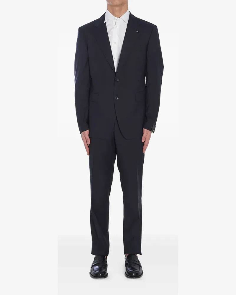 Tagliatore double-breasted virgin wool suit - Blau Blau
