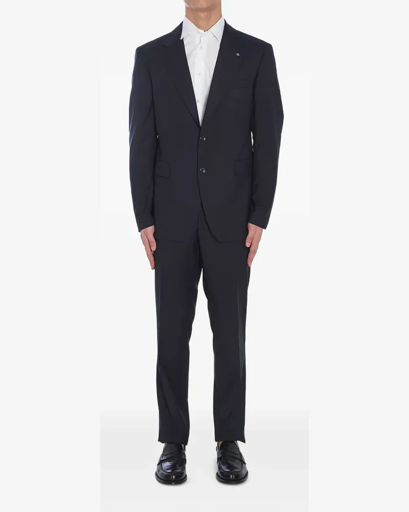 Tagliatore double-breasted virgin wool suit - Blau Blau