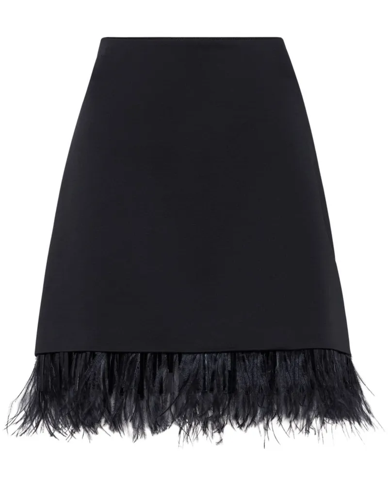 Brunello Cucinelli Minirock mit Federn - Schwarz Schwarz