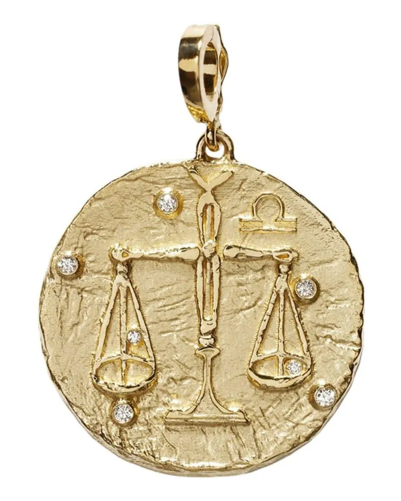 AZLEE 18kt Of The Stars Libra Gelbgoldanhänger Gold