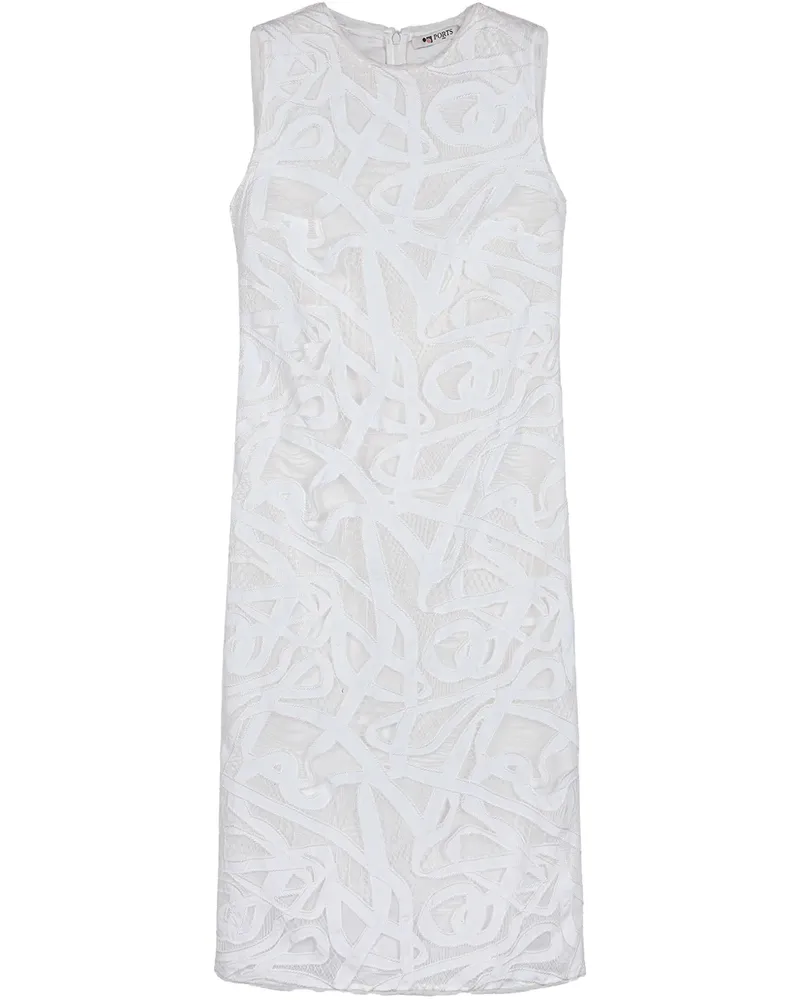 Ports 1961 Midikleid aus Spitze - Weiß Weiß