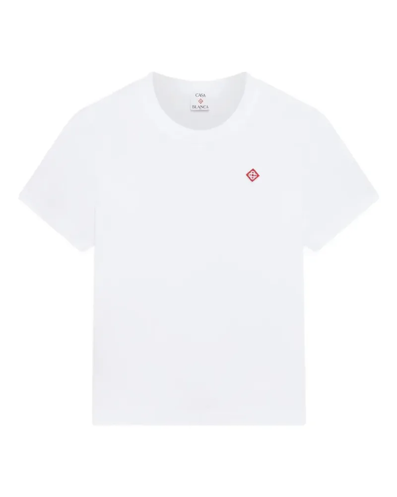 Casablanca Paris T-Shirt mit Logo-Detail - Weiß Weiß