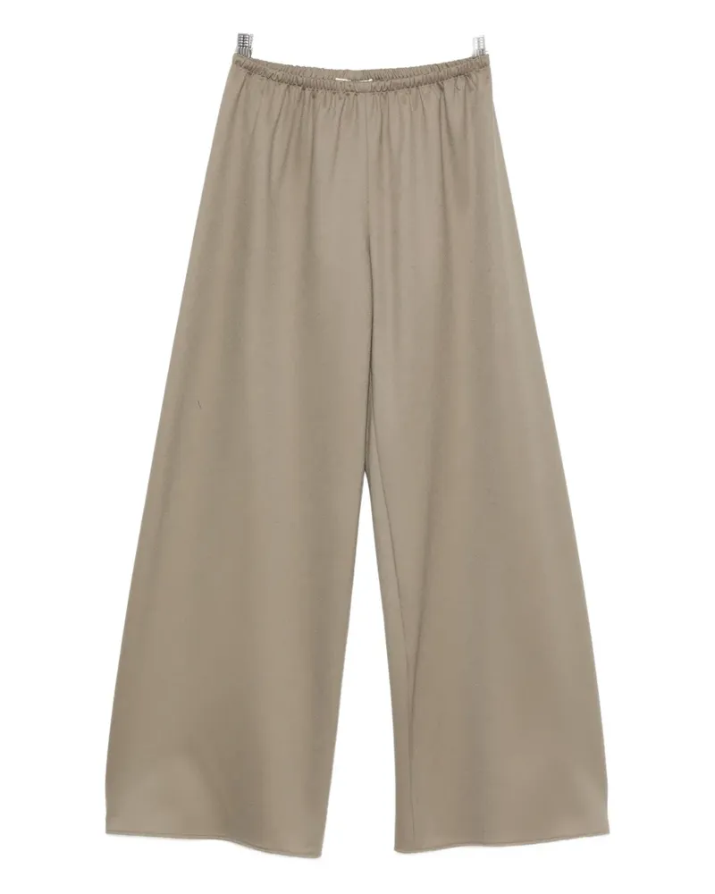 The Row elasticated palazzo trousers - Nude Nude