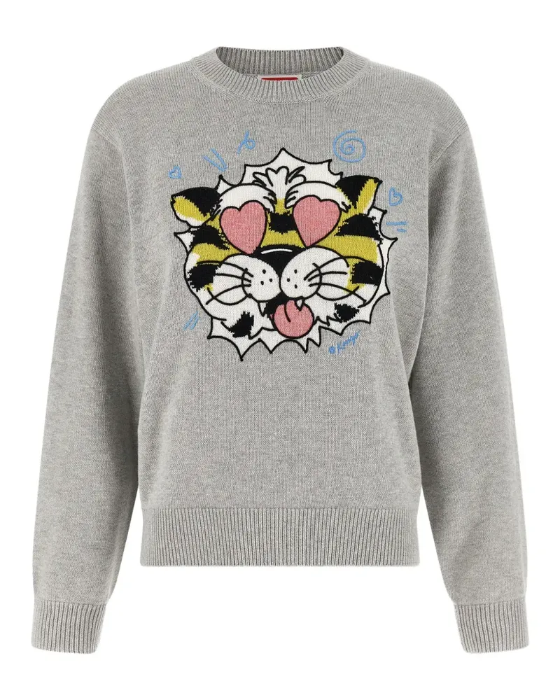 Kenzo intarsia wild tiger knitwear - Grau Grau