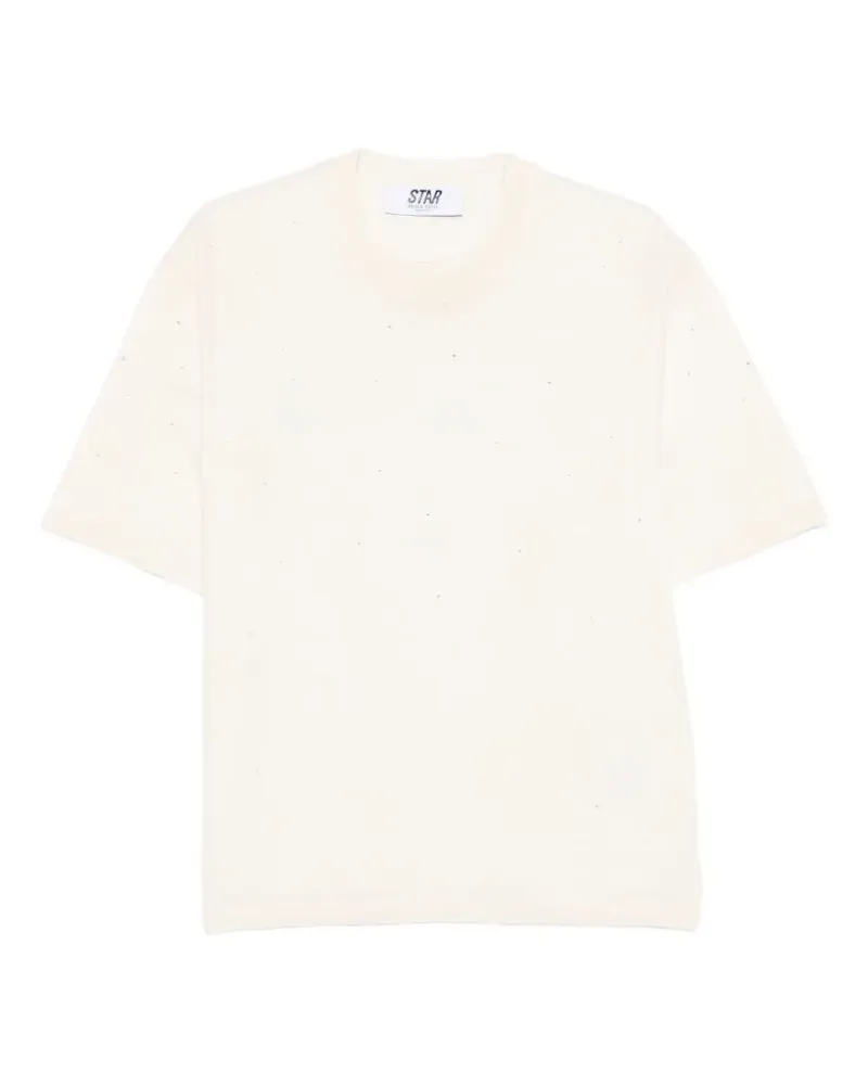 Golden Goose T-Shirt mit Kristallen - Nude Nude