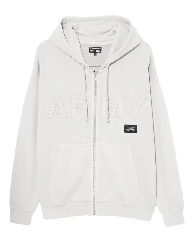 Izzue Hoodie mit Logo-Patch - Grau Grau