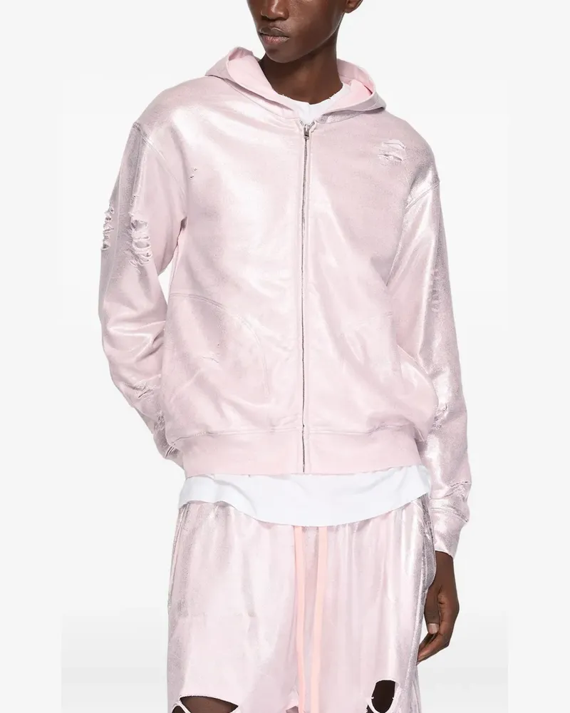 Acne Studios Kapuzenjacke im Metallic-Look - Rosa Rosa