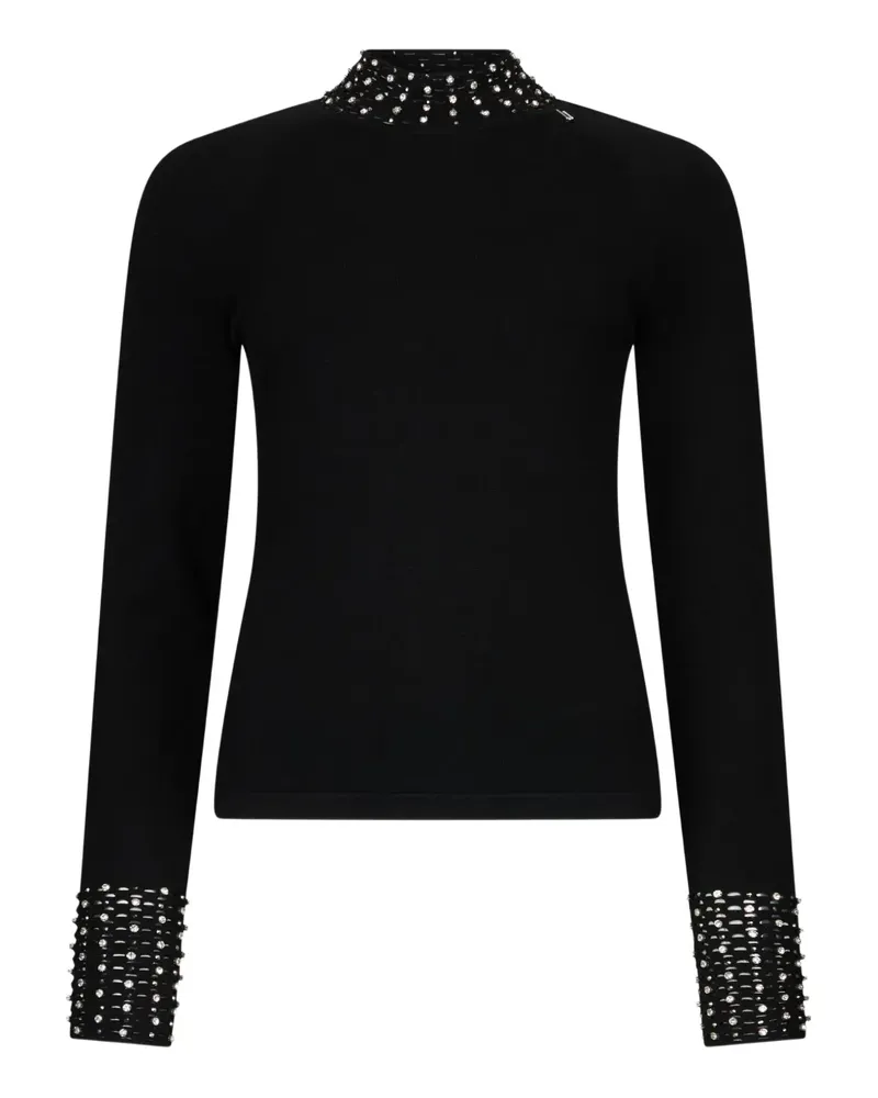 Liu Jo cut-out jewel sweater - Schwarz Schwarz