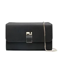 Valextra Clutch aus strukturiertem Leder Schwarz