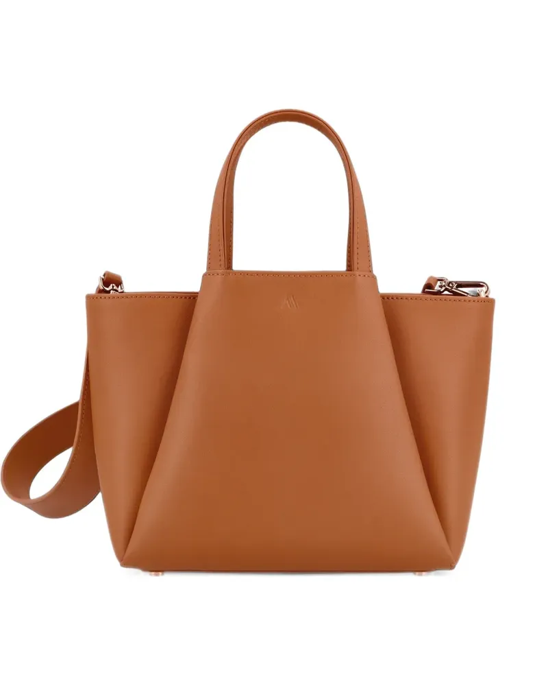 KAAI Mini Pyramid Tote Bag aus Leder - Braun Braun