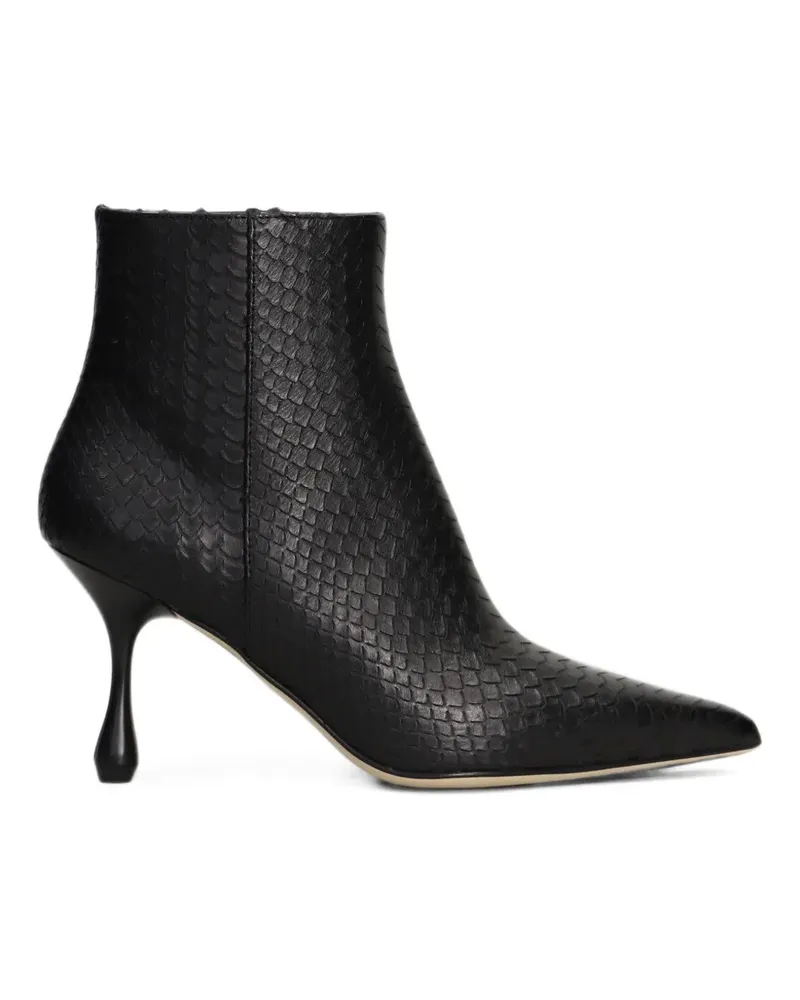 Anna F. snakeskin-effect pointed-toe boots - Schwarz Schwarz
