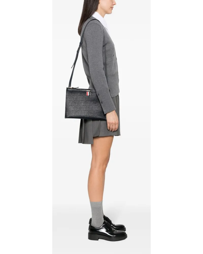 Thom Browne Umhängetasche mit Logo-Print - Blau Blau