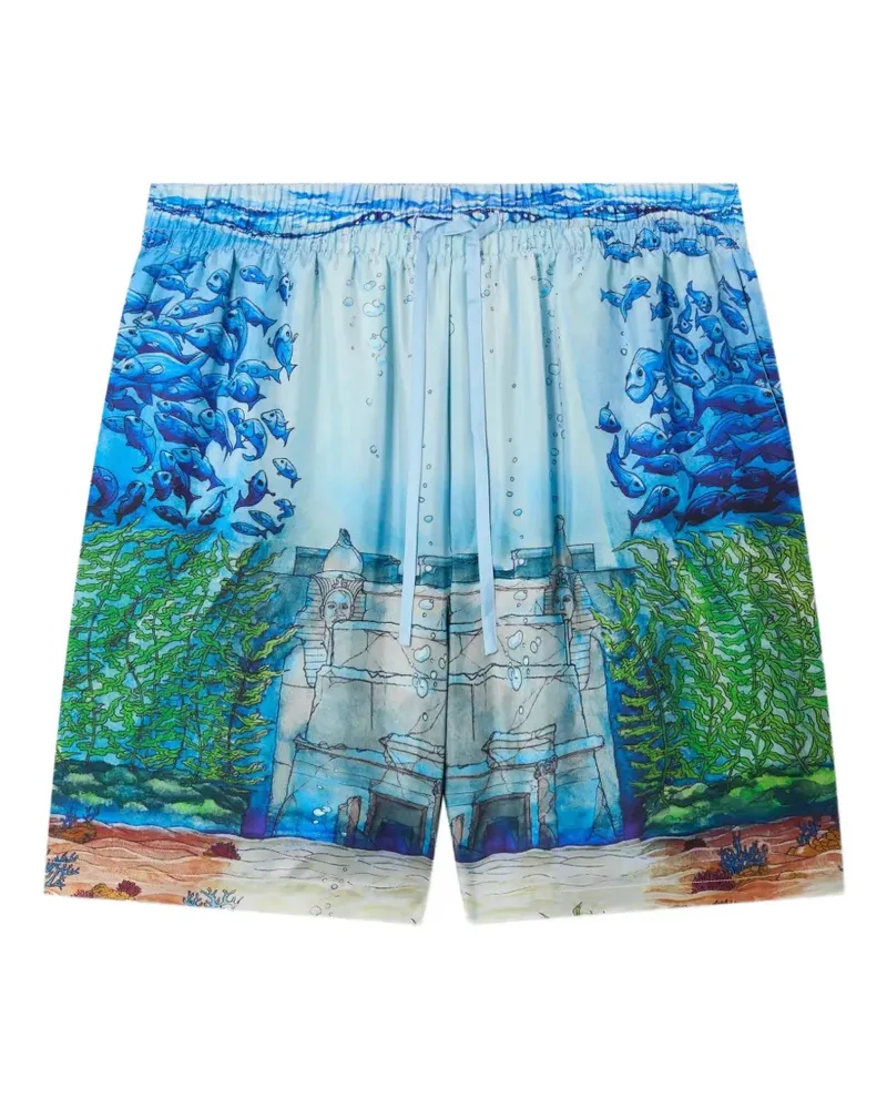 Casablanca Paris Trompe oeil Shorts - Blau Blau