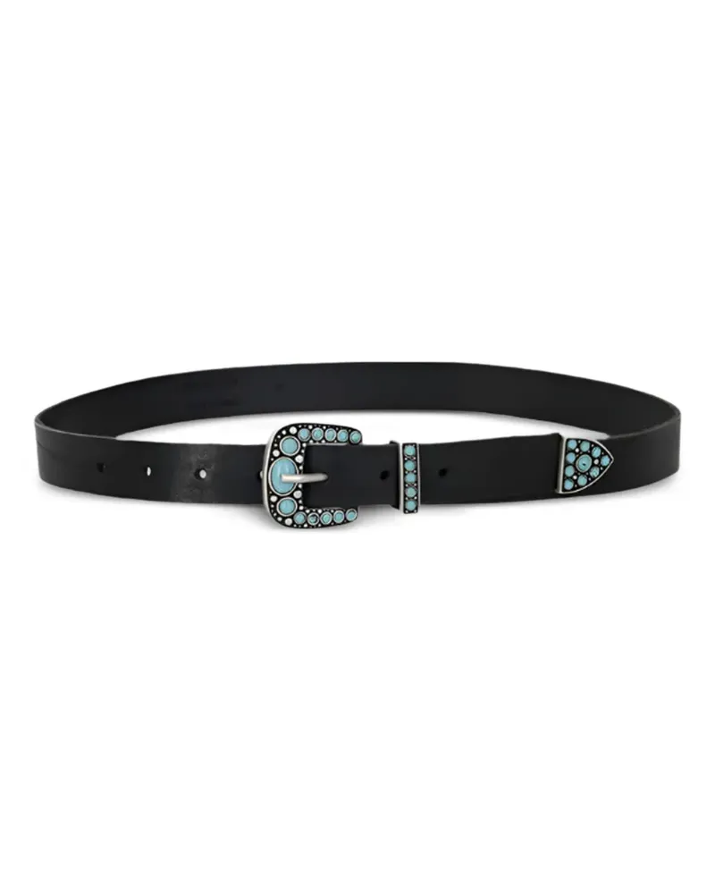 Fortela Thelma leather belt - Schwarz Schwarz