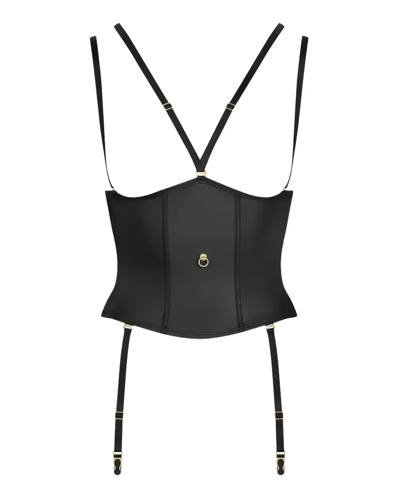 Maison Close Chambre Noire Corsage - Schwarz Schwarz