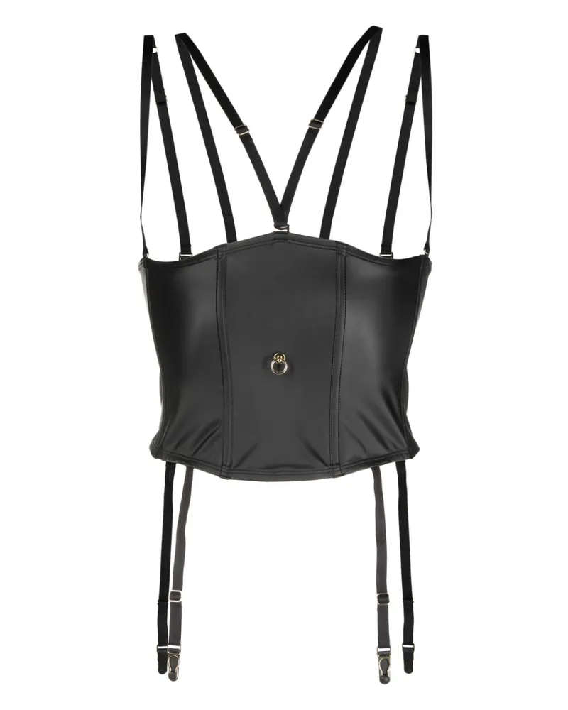 Maison Close Chambre Noire Corsage - Schwarz Schwarz