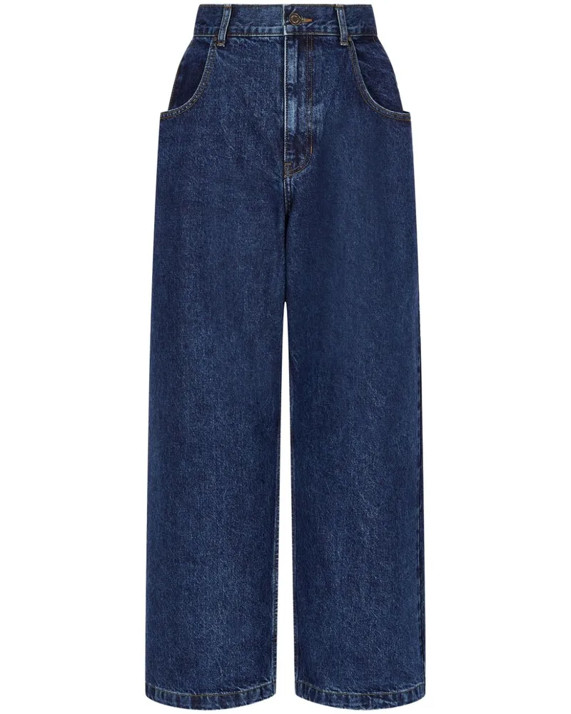 STUDIO TOMBOY Jeans mit weitem Bein - Blau Blau