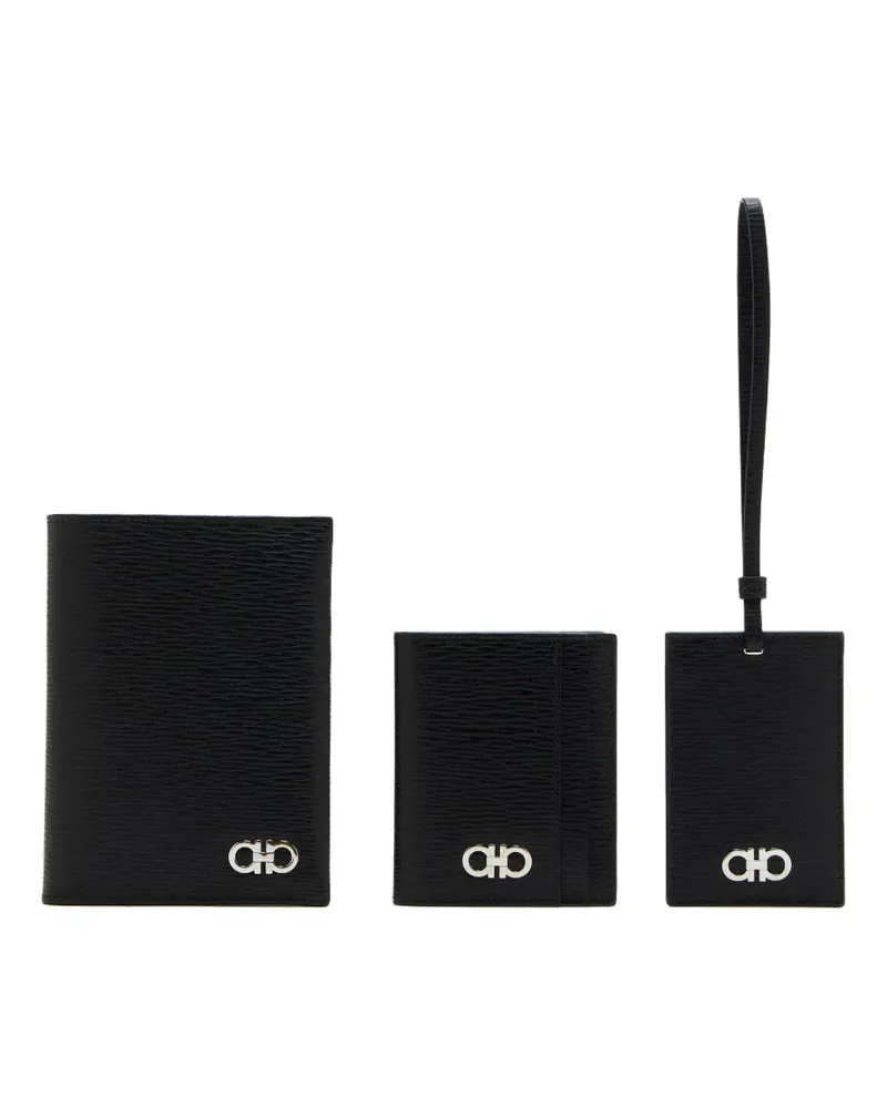 Ferragamo Portemonnaie mit Logo (3er-Set) - Schwarz Schwarz