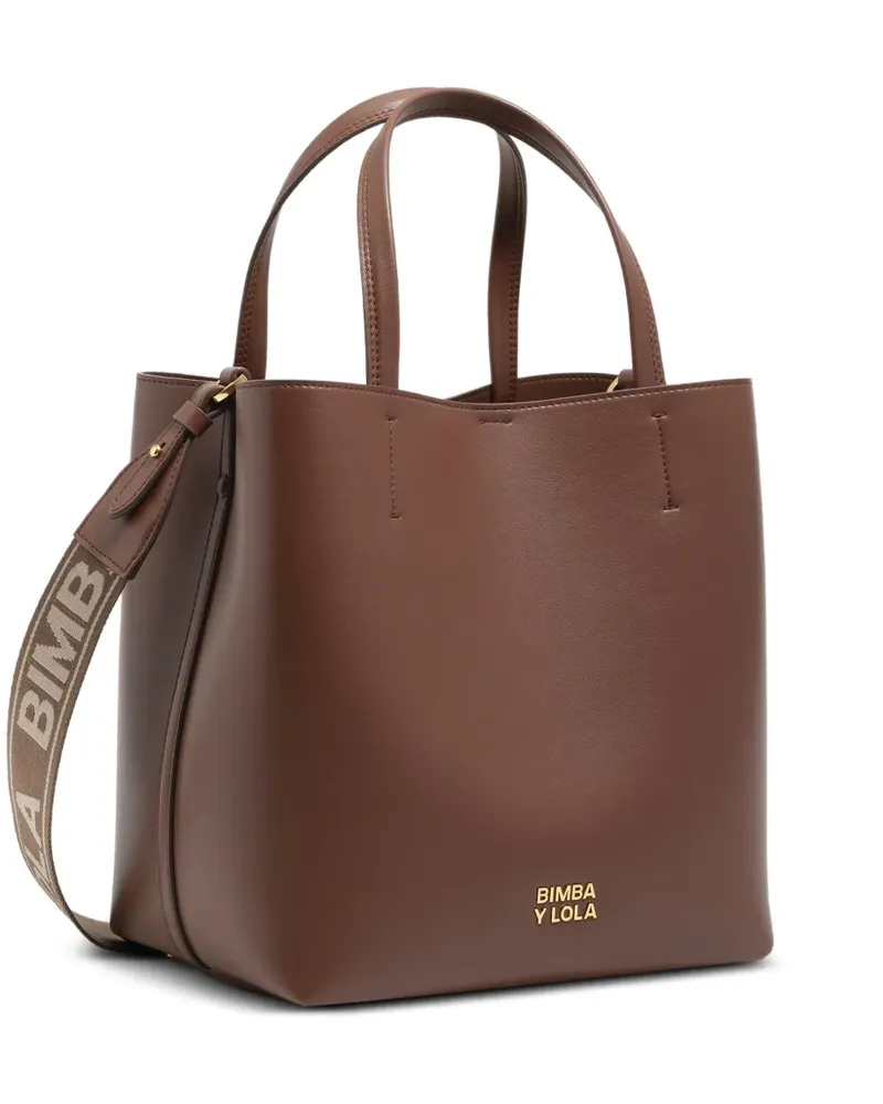 BIMBA Y LOLA Shopper mit Logo-Riemen - Braun Braun