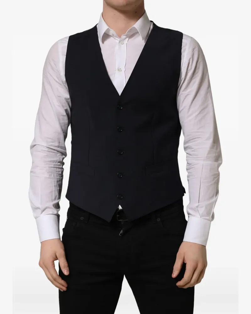 Dolce & Gabbana single-breasted waistcoat - Schwarz Schwarz