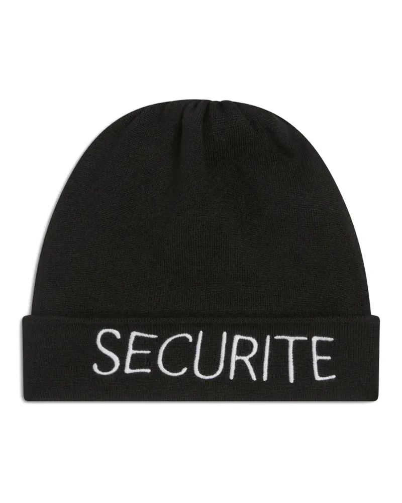 GALLERY DEPT. securite-embroidered beanie hat - Schwarz Schwarz