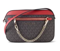 Große Jet Set Umhängetasche mit Monogrammmuster - Braun