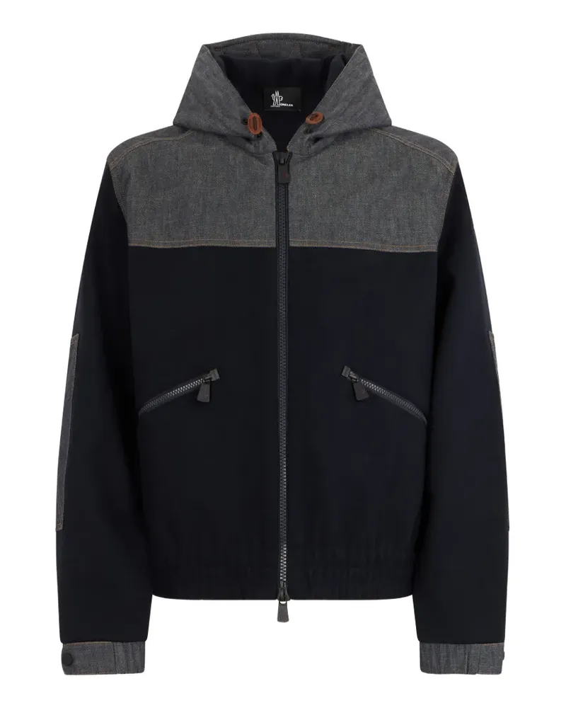 Moncler hooded panelled jacket - Blau Blau