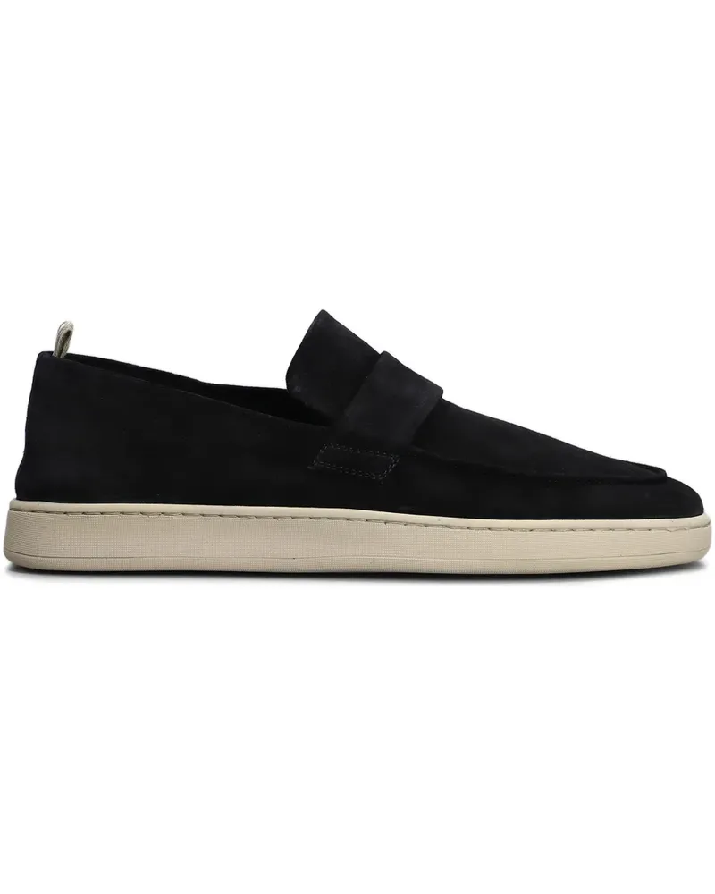 Officine Creative Italia Loafer aus Wildleder - Schwarz Schwarz