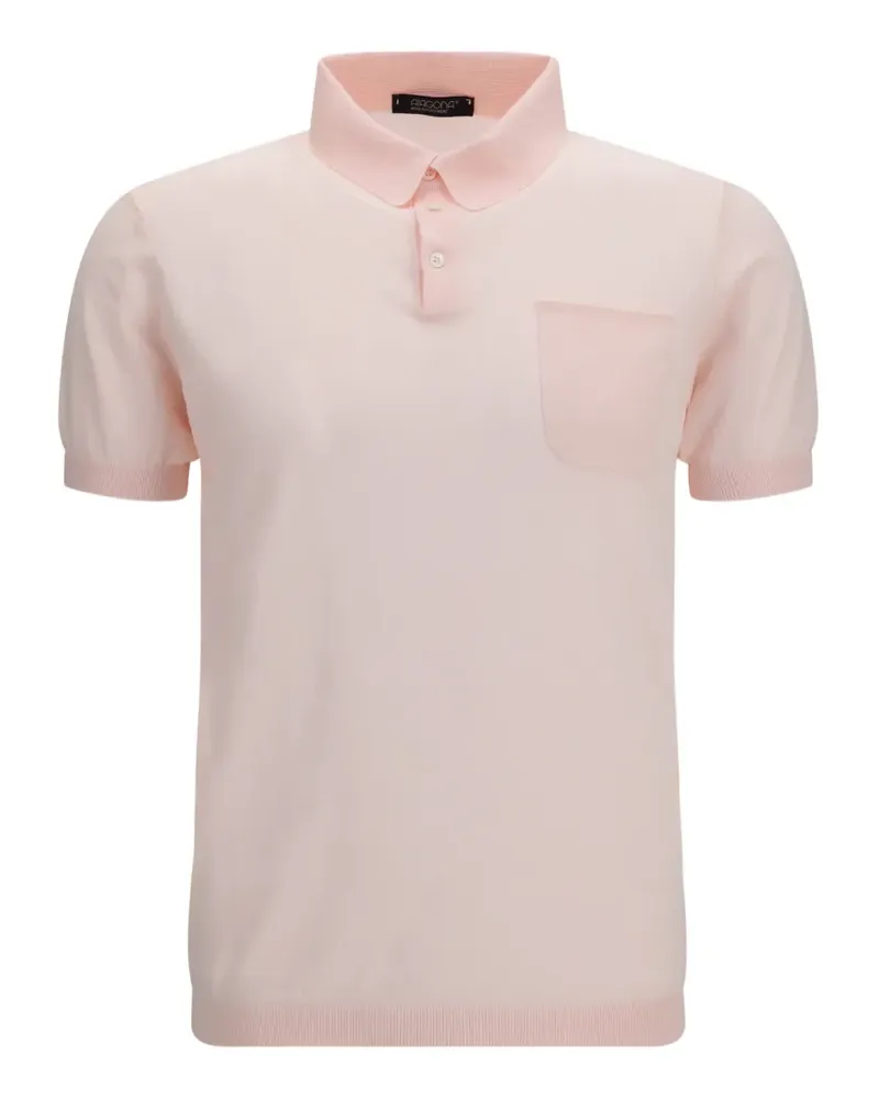 ARAGONA chest-pocket short-sleeve polo shirt - Rosa Rosa