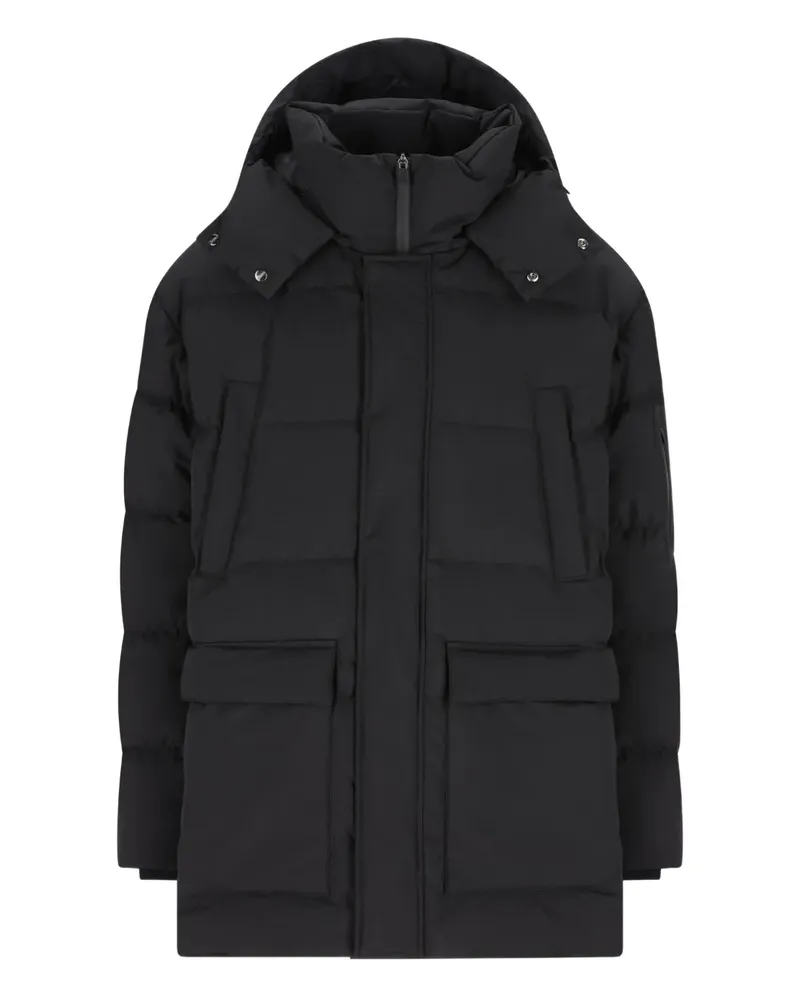 Herno hooded pocket coat - Schwarz Schwarz