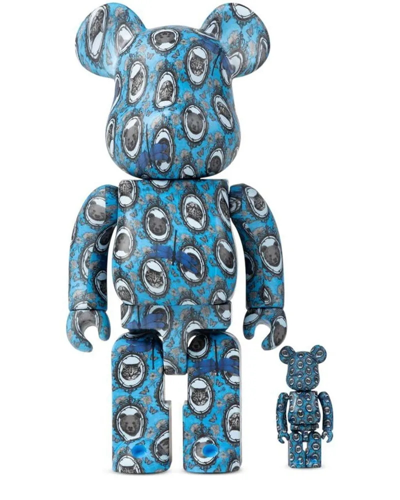 Medicom Toy x Robe Japonica BE@RBRICK 100% und 400% Figuren-Set Blau