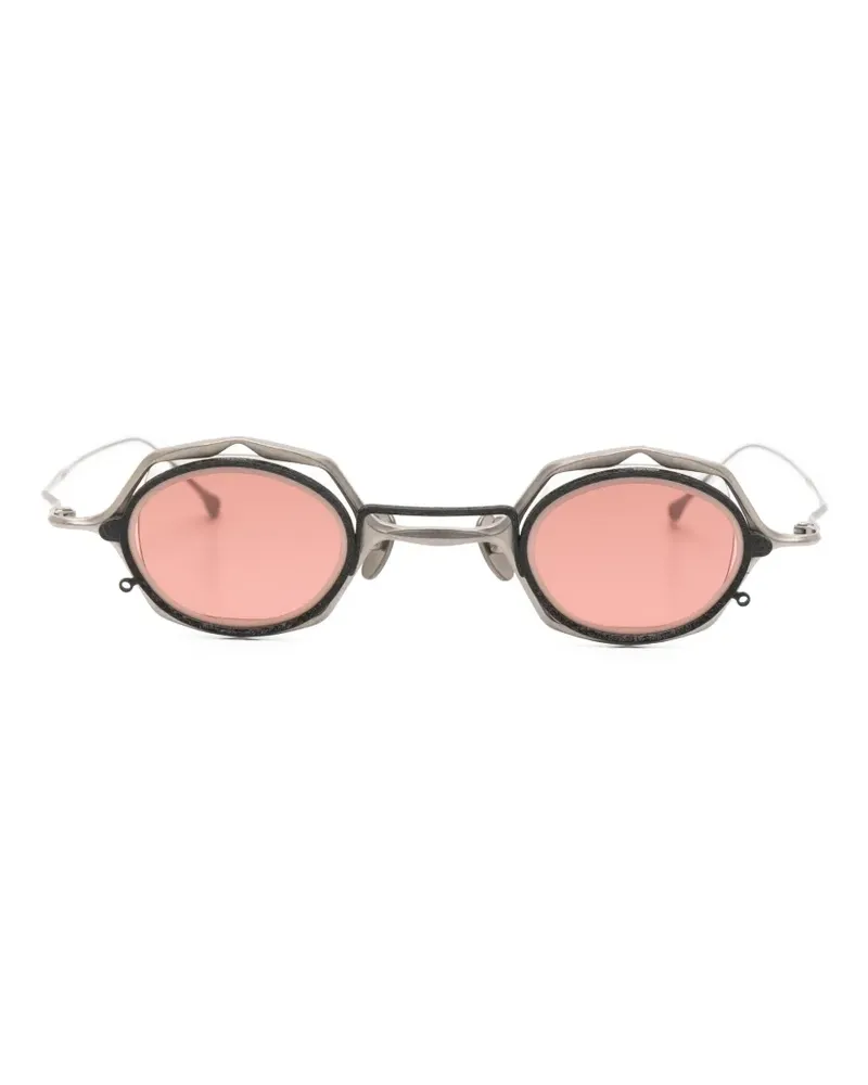 RIGARDS geometric-frame clip-on glasses - Grau Grau
