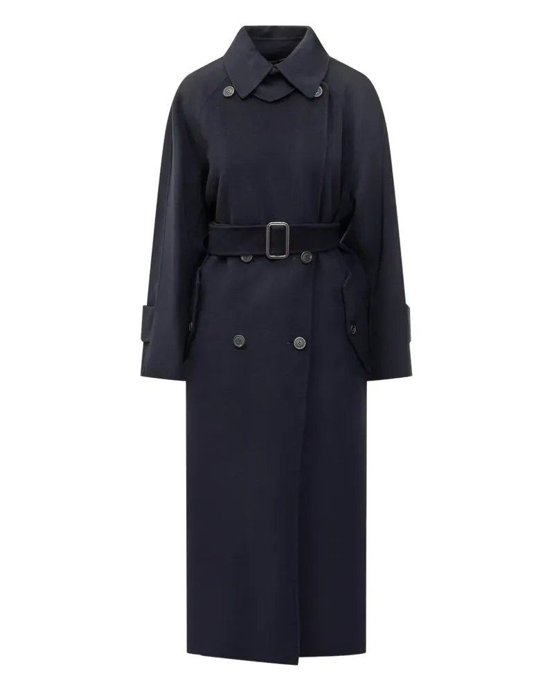 Max Mara Doppelreihiger Mantel - Blau Blau